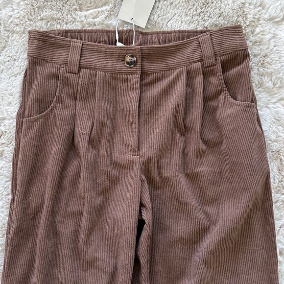 Halara Corduroy Casual Pants Cocoa Brown Size S - Picture 13 of 13